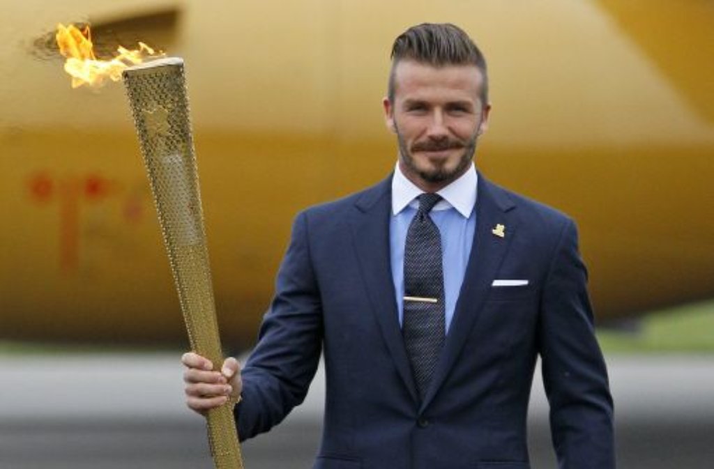Außer Konkurrenz: Fackelträger David Beckham (England)