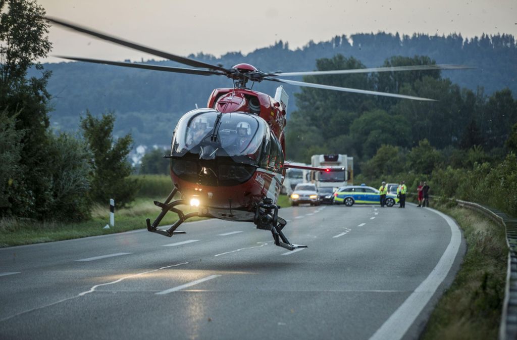 Weitere Bilder vom Unfall bei Plüderhausen