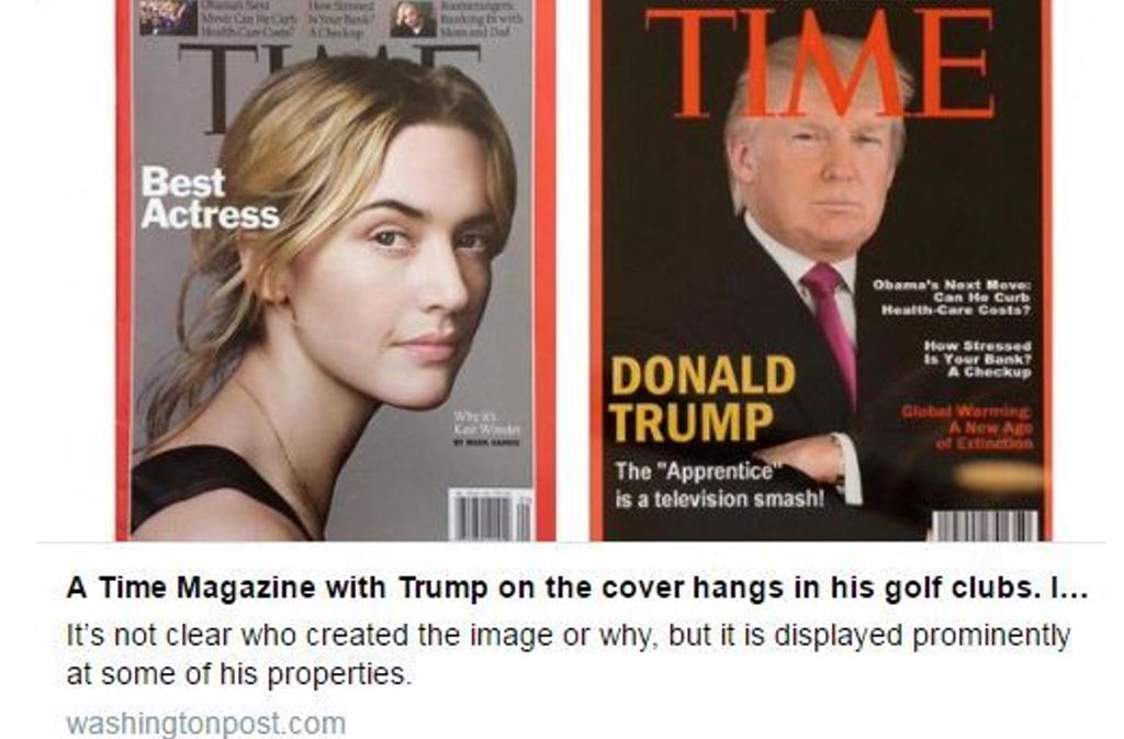 Das Original und das gefälschte Trump-Cover machen in den Sozialen Netzwerken die Runde.