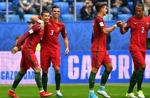 Portugal steht nach dem Sieg gegen Neuseeland im Halbfinale des Confed-Cup. Foto: AFP