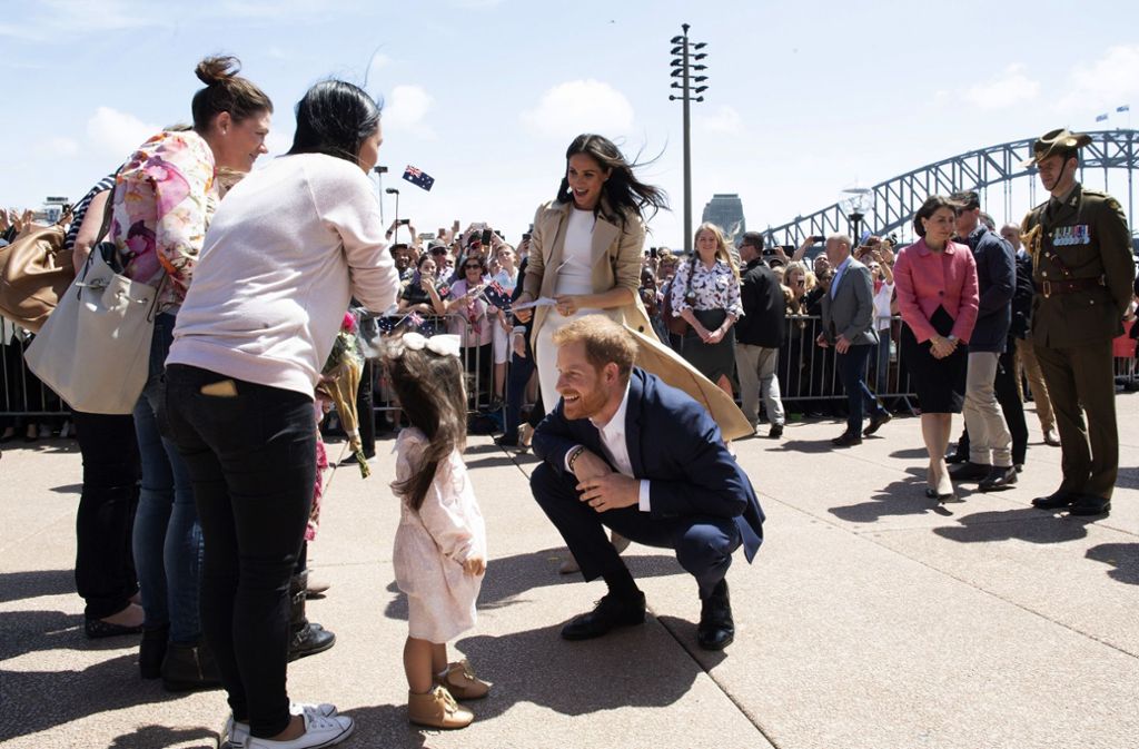 Dass der Prinz mit Kinder gut kann, beweist er auch in Down Under.