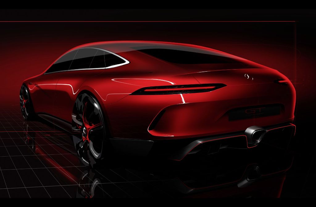 Mit dem Mercedes-AMG GT Concept gibt der Autobauer Mercedes einen futuristischen Ausblick auf seinen neuen viertürigen Sportwagen.