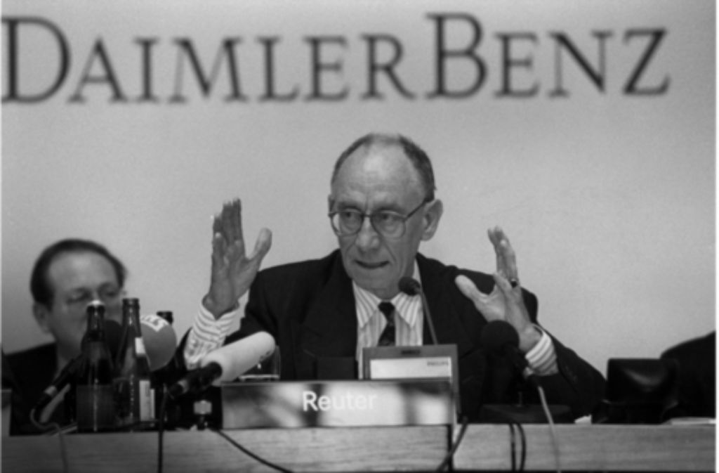 Der Daimler-Chef Edzard Reuter redete im März 1992 den Städten und Gemeinden der Region ins Gewissen.