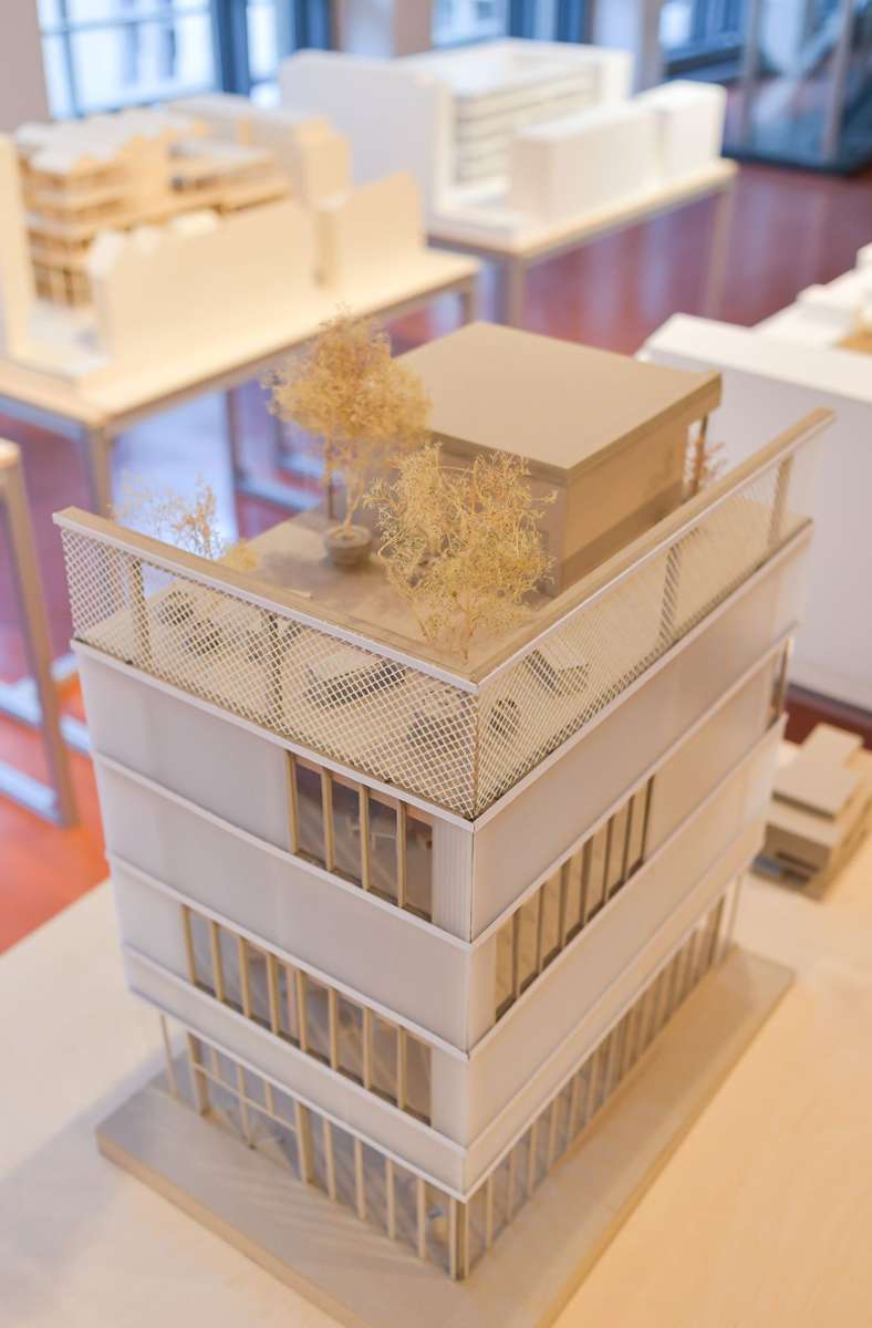 Das Bild zeigt ein Ausschnittsmodell des Projekts „Kulturraum Stadt“ von Friedhelm Christ und Valentin Zachmann.