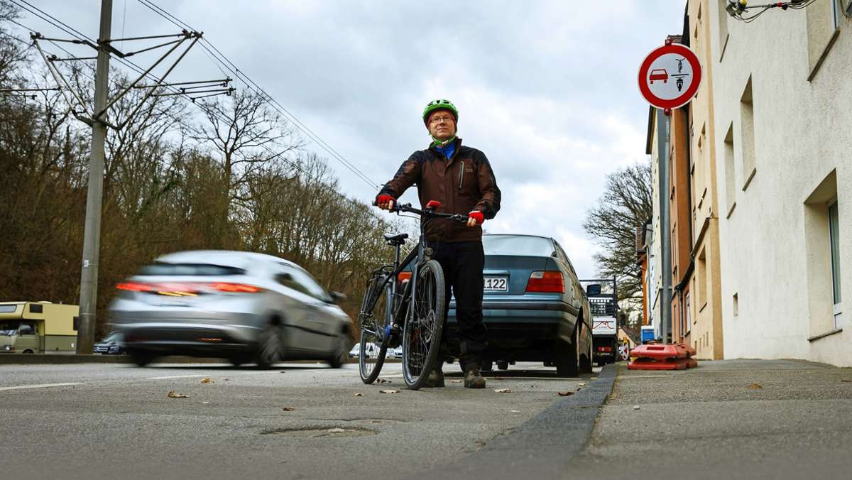 Radfahren in  Kaltental: Wer von der Pop-Up-Radspur nichts hat
