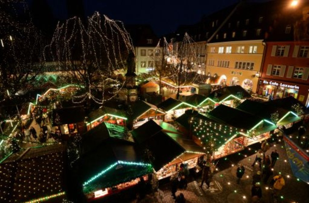 Am 25. November hat der Weihnachtsmarkt in Freiburg begonnen.