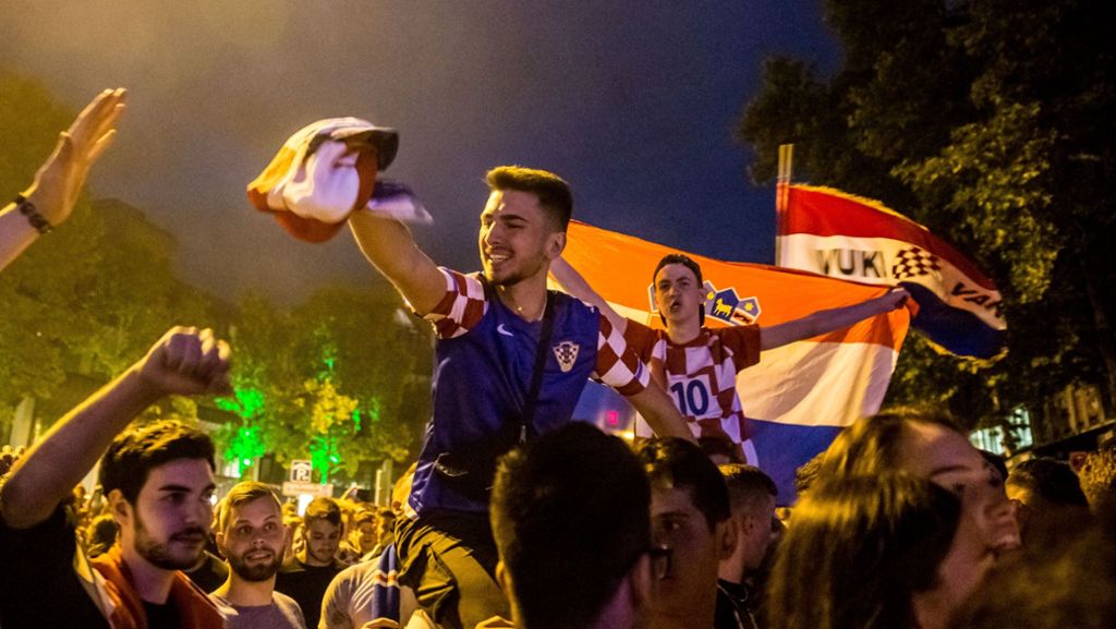 WM 2018: Ekstase auf der Theo: Kroaten feiern Finaleinzug