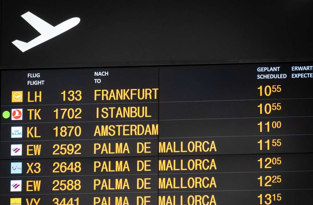 Die Flugziele heute. Schon im vergangenen Jahr fiel Palma de Mallorca zurück. Nach Berlin und Hamburg lagen Istanbul und Wien nach der Zahl der Passagiere auch noch vor Mallorca.