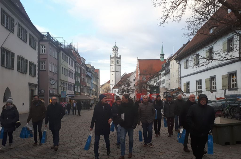 In Ravensburg erkundeten sie die schön sanierte Innenstadt.