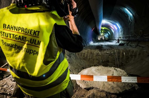 Beim Tunnelbau für Stuttgart 21 sind nun erstmals Strecken durch den schwierigen Anhydrit geschafft worden. Foto: Lichtgut/Max Kovalenko
