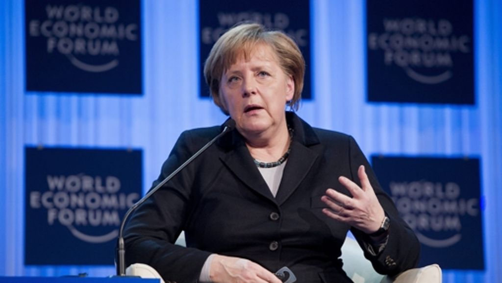 Kanzlerin Angela Merkel warnt beim diesjährigen Weltwirtschaftsforum (WEF) in Davos vor einer Überforderung Deutschlands.