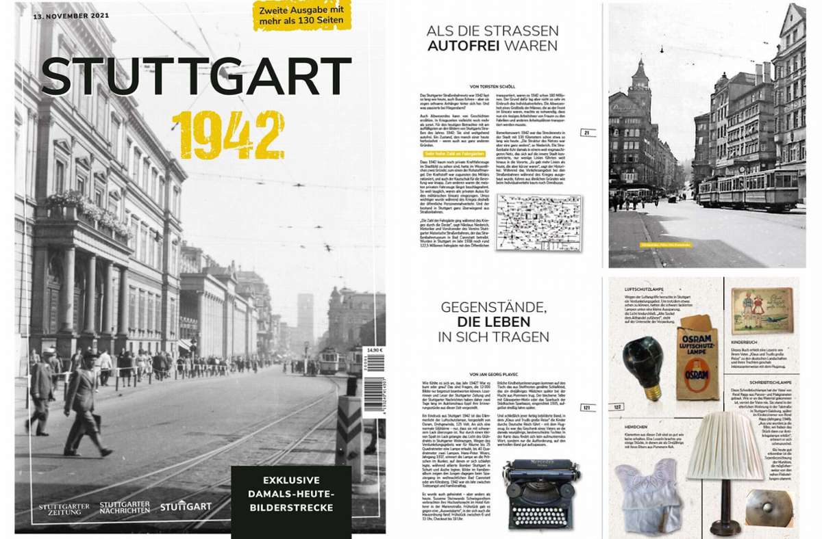 Viele weitere Bilder von Traditionsmarken und 132 Seiten mit vielen Bildern aus 1942 zeigt unser neues Stuttgart-1942-Magazin.