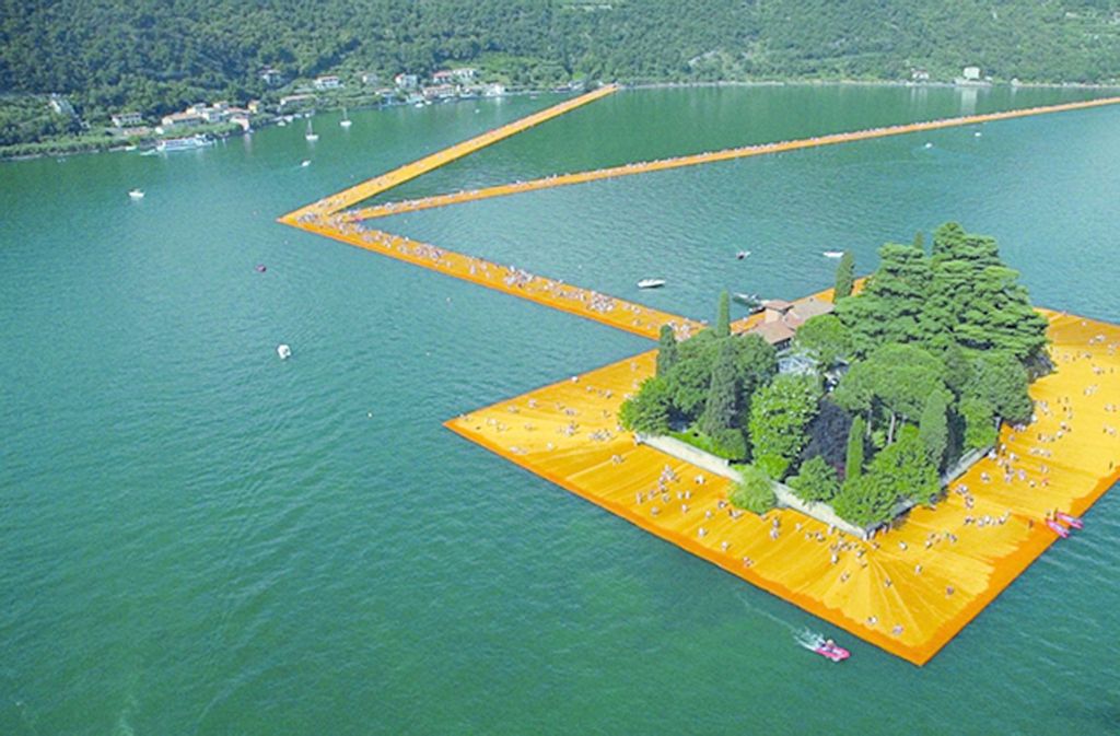 „The Floating Piers“, Iseosee in Italien, 2016