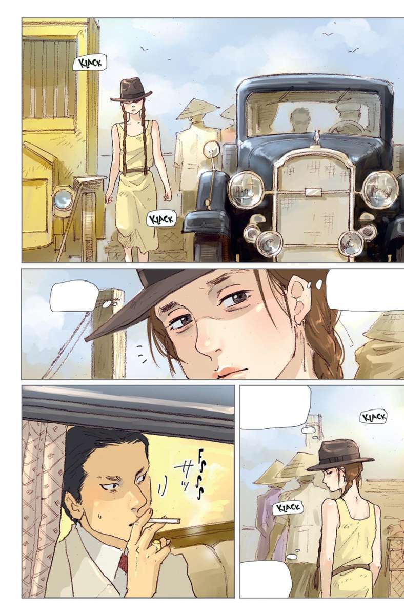 Die Französin mit dem ungewöhnlichen Hut trifft auf den ungewöhnlich reichen Chinesen: Das Auto spielt in Marco Goeckes Ballett wie in Kan Takahamas Comic eine wichtige Rolle.