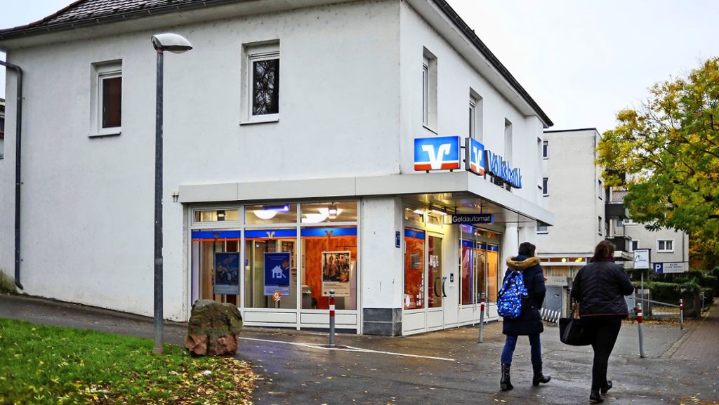 Volksbank Stuttgart: Bankfiliale verliert  an Gewicht