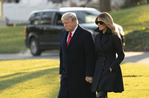 Der frühere US-Präsident Donald Trump mit seiner Frau Melania. Foto: imago images/ZUMA Wire/Chris Kleponis