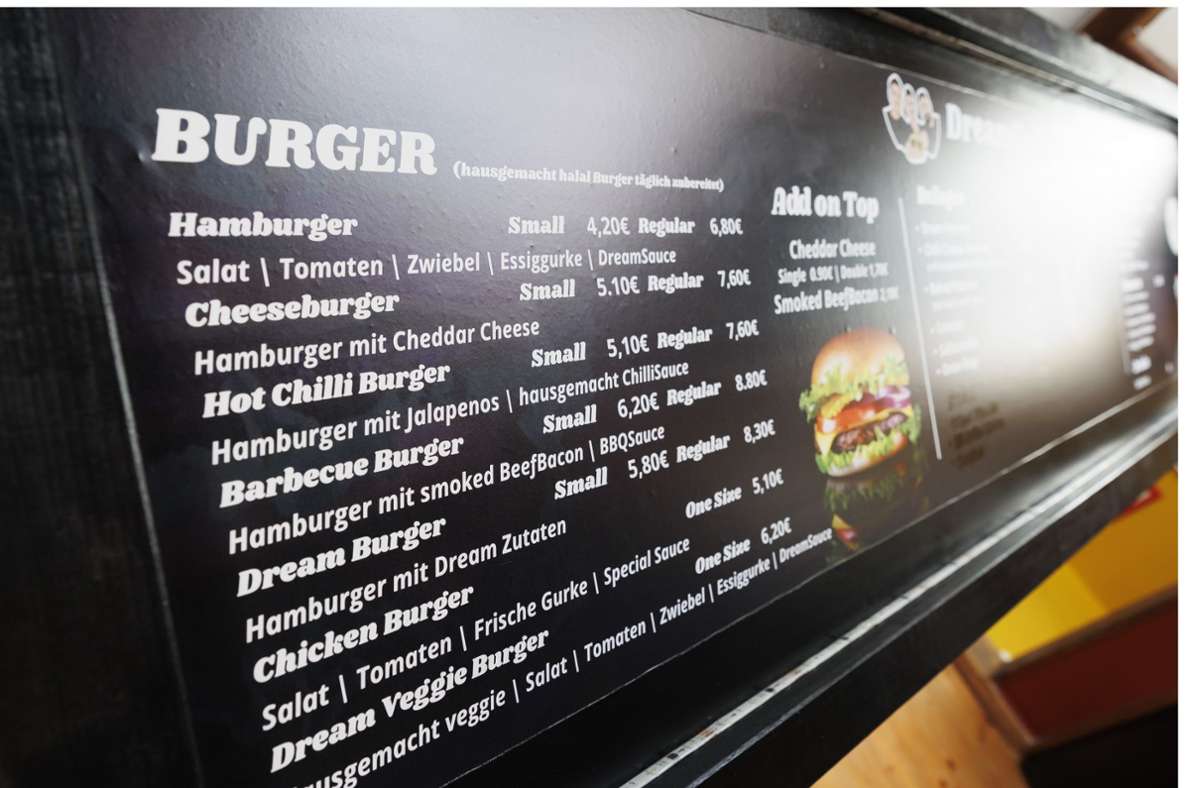 Es gibt kleine und große Portionen von Dreamburger.