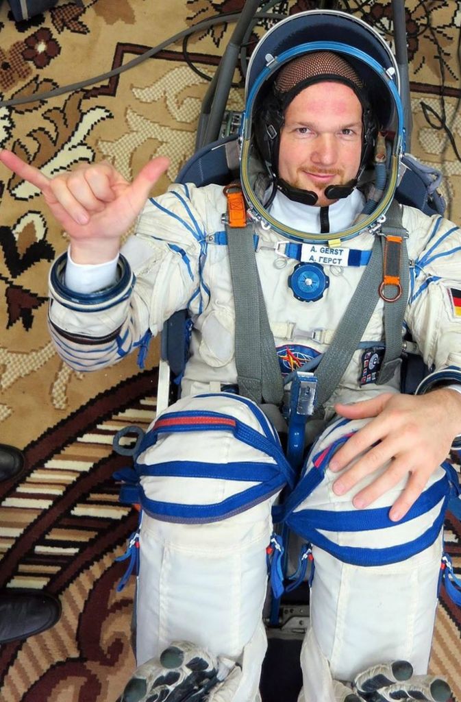 Februar 2014: Esa-Astronaut Alexander Gerst testet seinen Raumanzug im russischen Gagarin Cosmonaut Training Center.