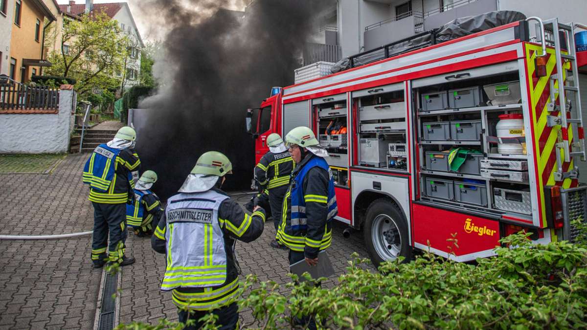 Feuer in Waiblingen: Hoher Schaden nach Brand in Tiefgarage