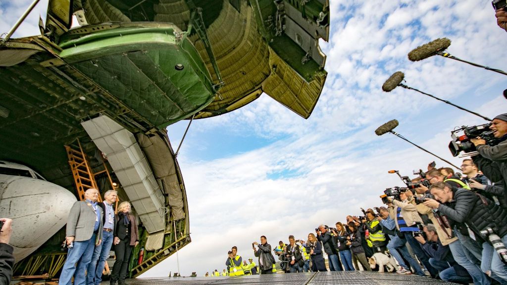 Von RAF entführtes Flugzeug: „Landshut“ kommt in Friedrichshafen an