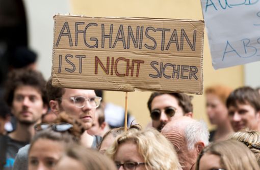 Eine Demonstration der SPD Bayern gegen Abschiebungen nach Afghanistan im Sommer 2017 in München Foto: picture alliance//Alexander Heinl