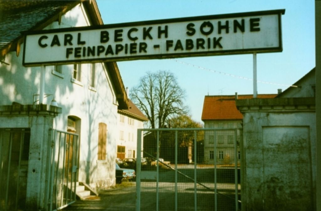 Die Papierfabrik Beckh in Faurndau