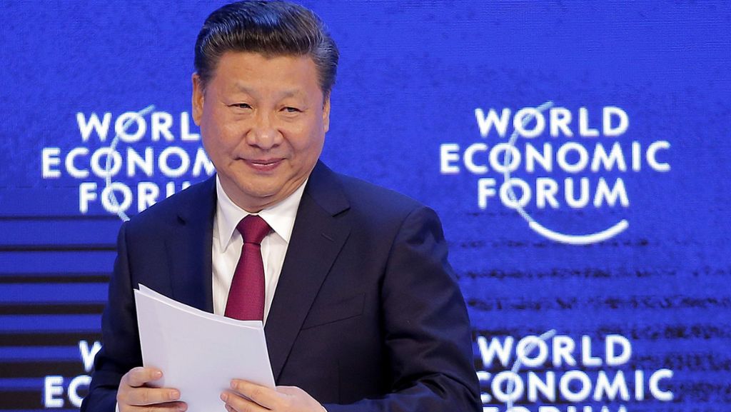  In seiner Eröffnungsrede beim Weltwirtschaftsforum in Davos plädiert Chinas Präsident Xi Jinping für offene Weltmärkte. 