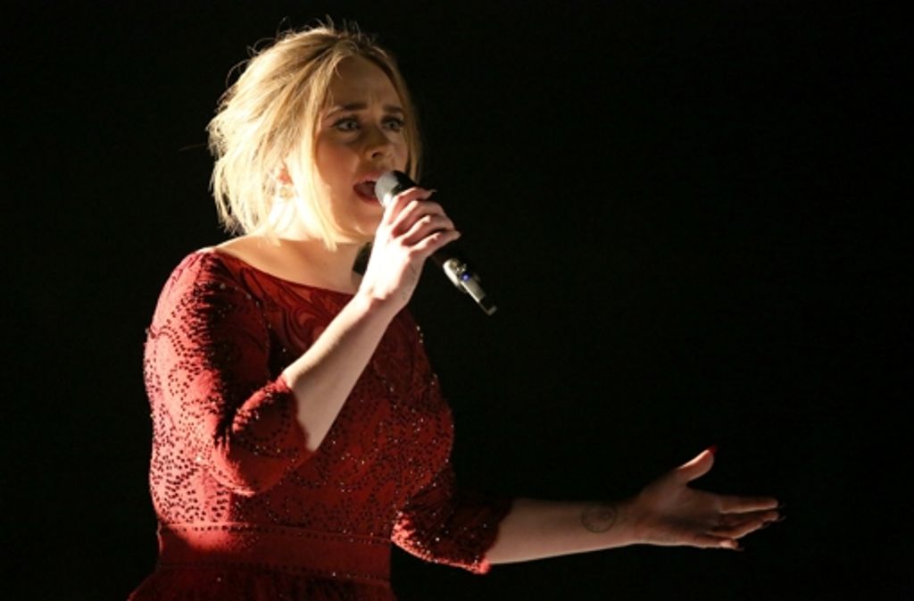 Die britische Sängerin Adele stand auf der Bühne.