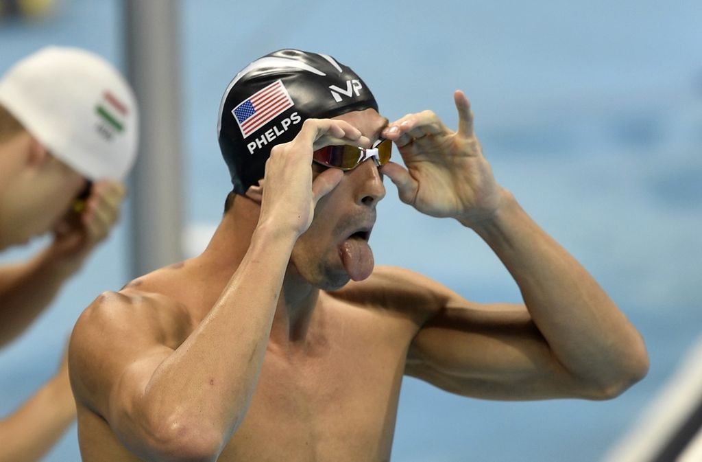 ... genau wie Schwimm-Kollege Michael Phelps aus den USA ...