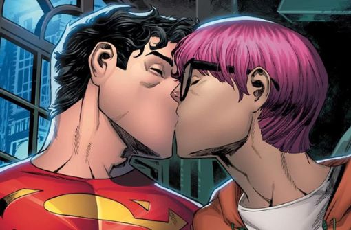 Der neue Superman fürs 21. Jahrhundert küsst einen Jungen: Das gibt Ärger. Foto: DC Comics/John Timms