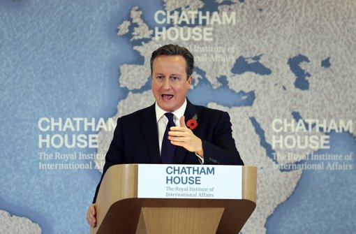 In einer Rede in London präsentierte der britische  Premierminister David Cameron  seine Forderungen für eine EU-Reform. Foto: AFP