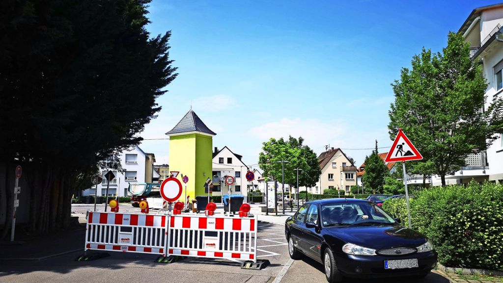 Verkehr in Fellbach: Der Baustellen-Endspurt legt Schmiden lahm