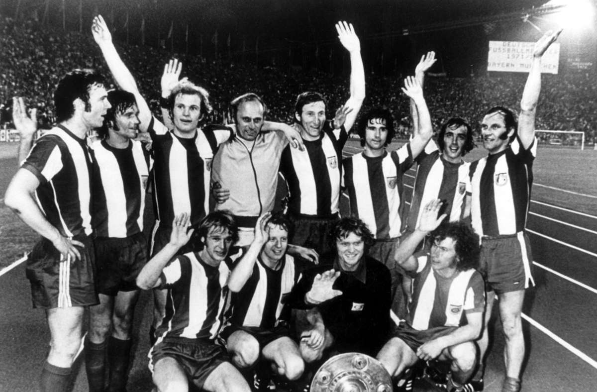 1972 jubelte Gerd Müller über die Meisterschaft mit den Bayern.