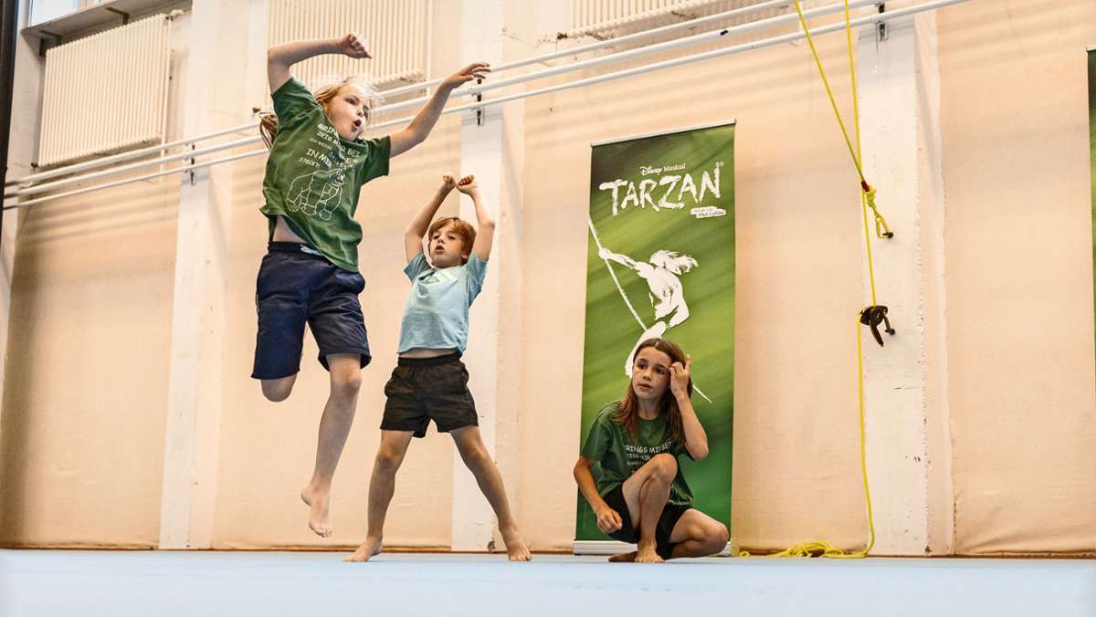 Musical Tarzan im SI-Centrum in Stuttgart: Nachwuchs-Dschungelbewohner zeigen ihr Können