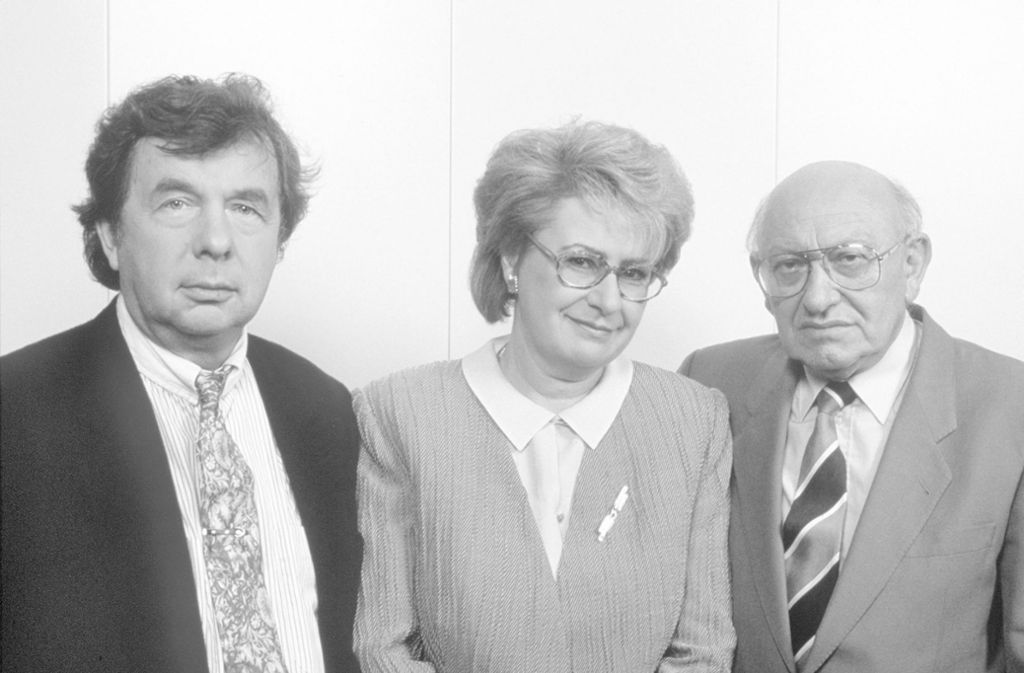 Schöne Zeiten: das feste Trio des Ur-“Quartetts“: (von links) Hellmuth Karasek, Sigrid Löffler, Marcel Reich-Ranicki. Hinzu kam auch damals schon in jeder Sendung ein Gast.
