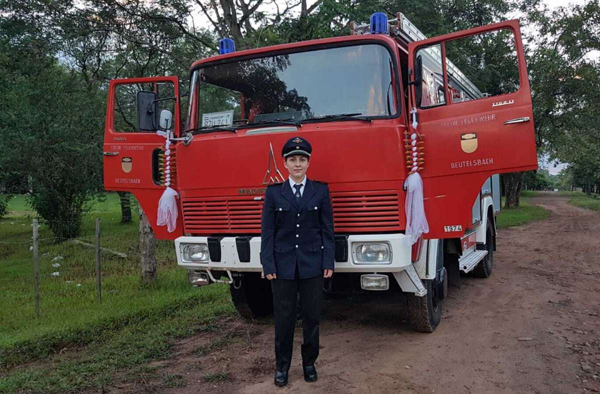 Maria-Elena Dubberke ist seit 2019 Feuerwehrkommandantin und bildet auch aus.