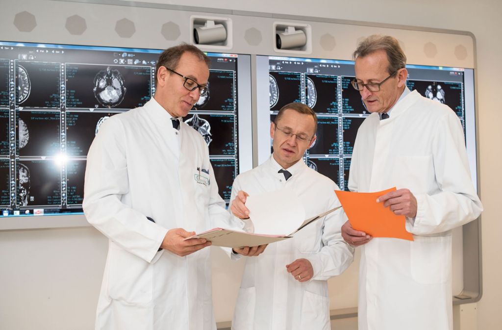 Die drei Stuttgarter Krebsmediziner Gerald Illerhaus, Hans-Georg Kopp und Walter Erich Aulitzky Foto: Lichtgut/Max Kovalenko