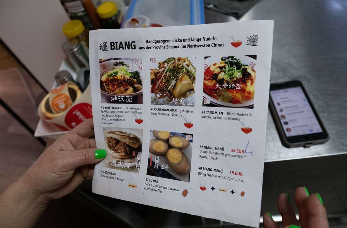 Auch wie in Asien: auf der Speisekarte erklären Bilder die Gerichte.