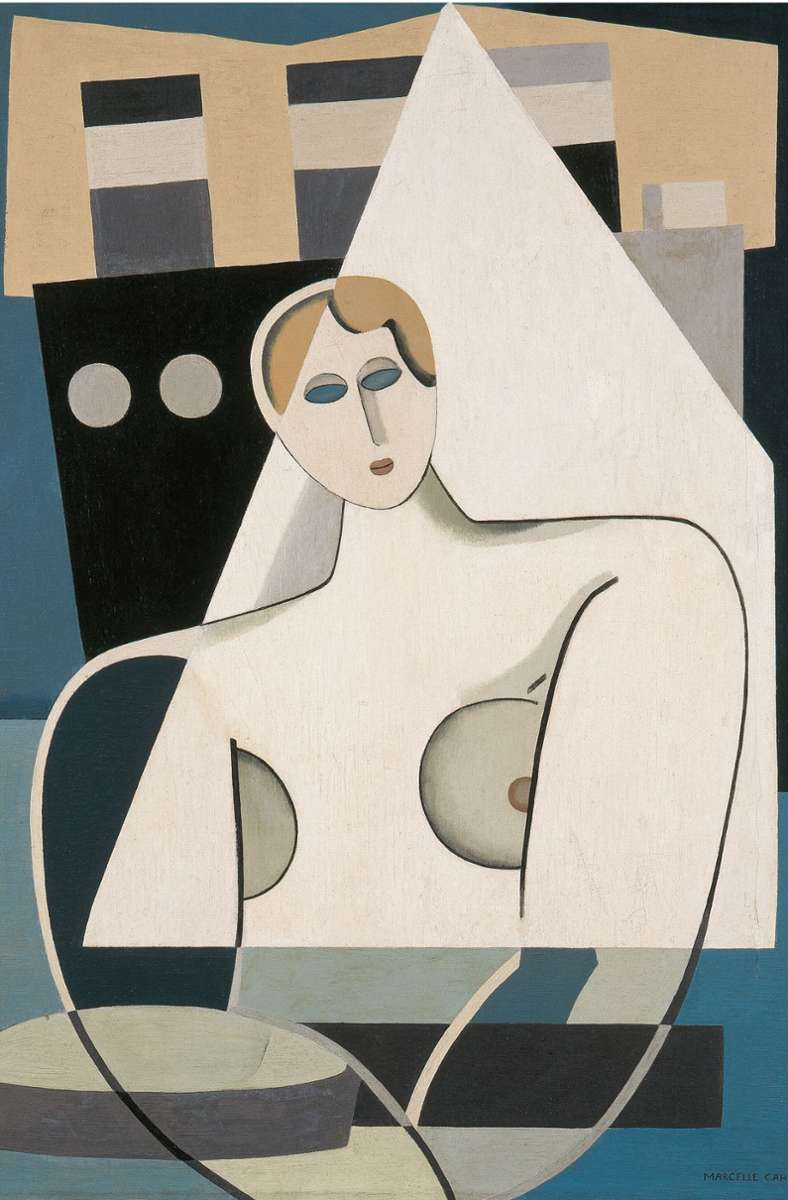 Marcelle Cahn (1895-1981) war Schülerin von Fernand Léger und vom Kubismus beeinflusst – wie ihr Gemälde „Femme et Voillier“ (1926–27) zeigt. Später konzentrierte sie sich immer stärker auf Linie und Kreis.