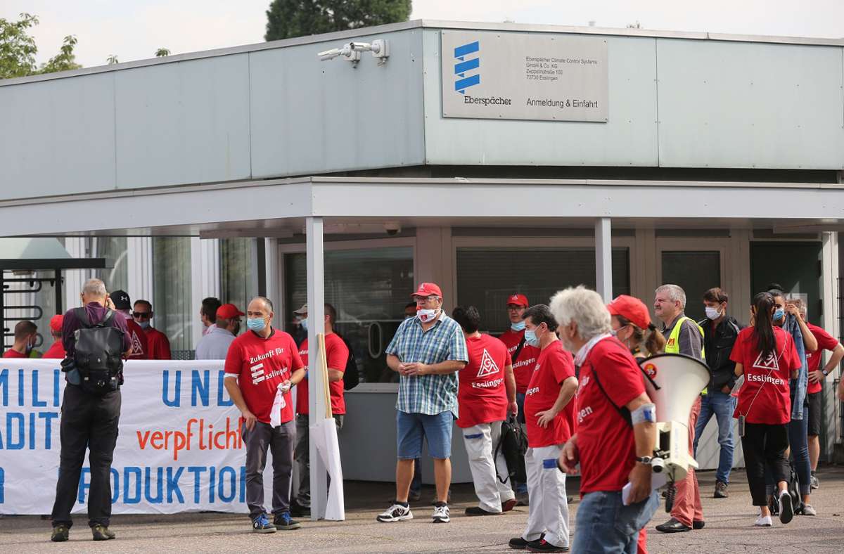 Die Demonstration am Mittwoch, 16. September, startete an der Pforte von Werk 3 in Esslingen.