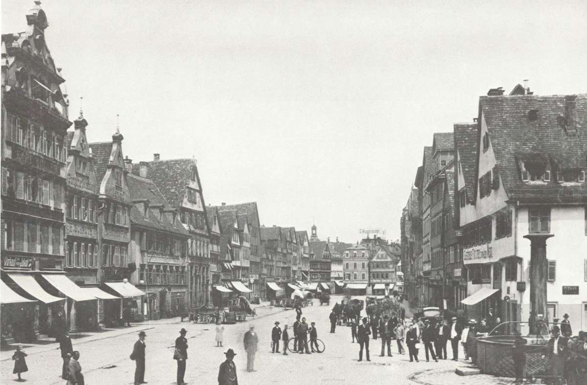 Die Hauptstätter Straße im Jahr 1890.