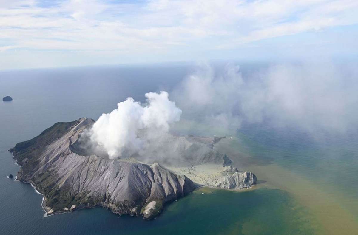 White Island nach dem Vulkanausbruch am 9. Dezember 2019.