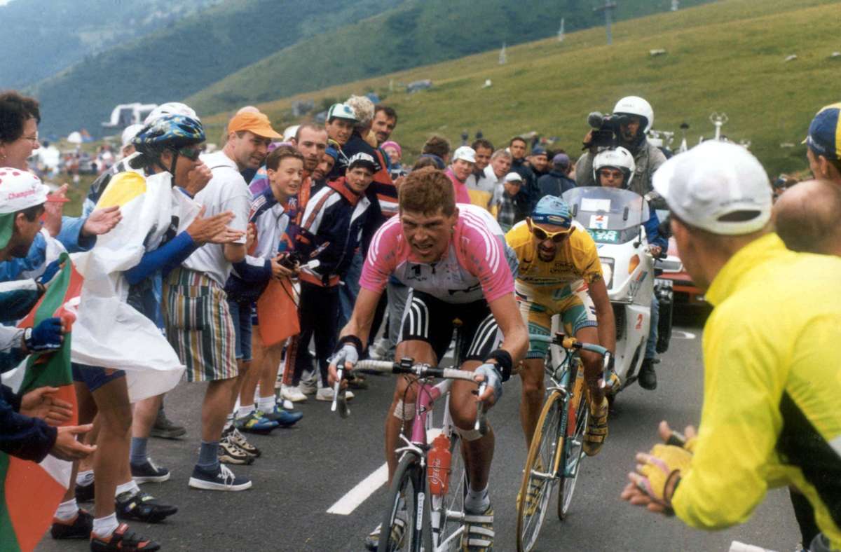 Jan Ullrich mit Marco Pantani bei der Tour 1998