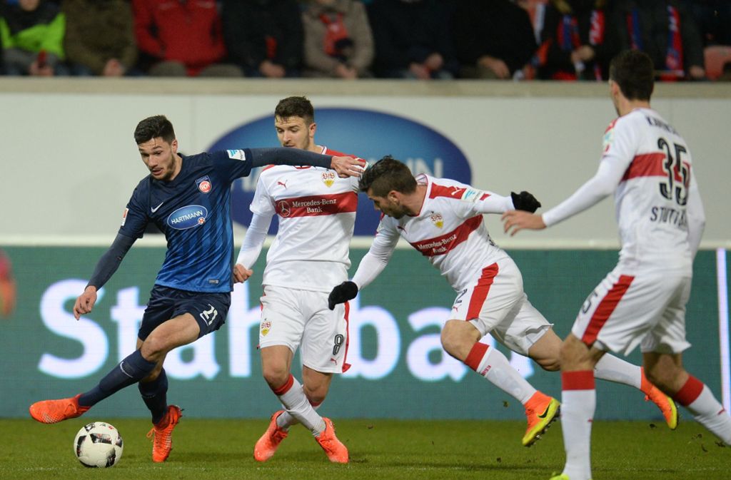 Auch gegen den 1. FC Heidenheim gewannen die Schwaben mit 2:1. Es trafen Christian Gentner und Josip Brekalo für den VfB.