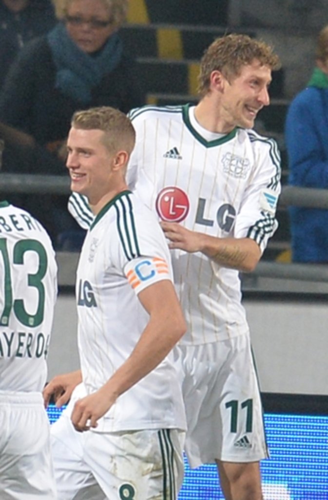 ... von Stürmer Stefan Kießling (rechts) nach 859 Minuten.