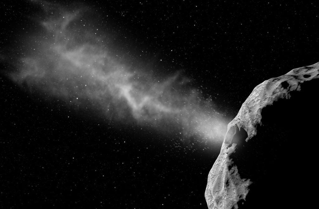 Grandioses Schauspiel: Diese Computersimulation der ESA zeigt einen Asteroiden auf seiner Bahn durch das Weltall.