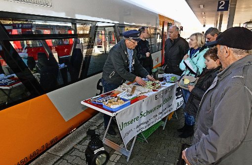 Um zu zeigen, wie der Betrieb der Hesse-Bahn aussehen  könnte, ließen Befürworter des Projekts vor einem Jahr    einen Zug der Schönbuch- bahn  auf der besagten Strecke fahren. Foto: factum/Bach