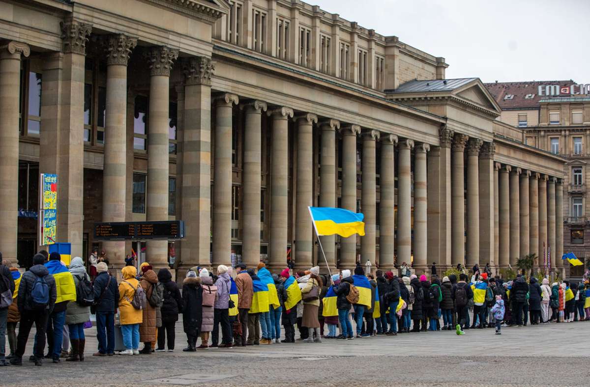 Der 22. Januar ist in der Ukraine ein Feiertag, ...