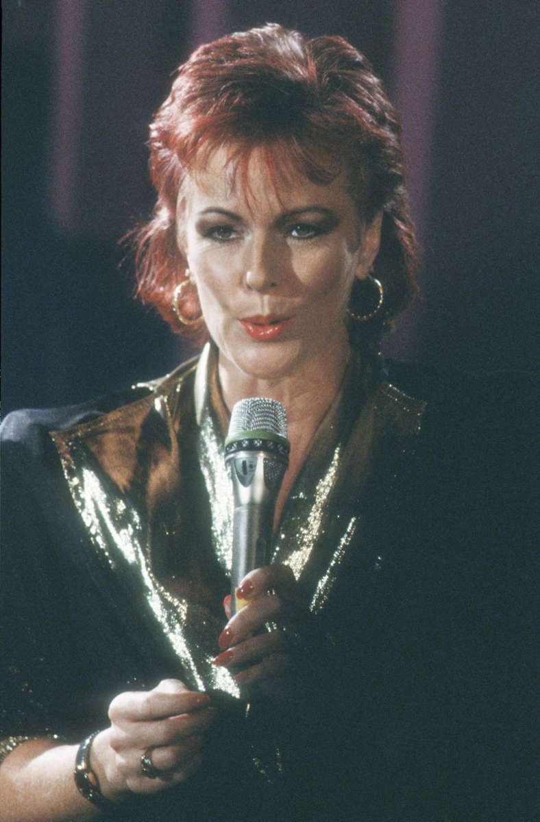 Frida im November 1984 als Solokünstlerin in der ZDF-Show „Na sowas“