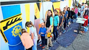 Jugendkunstaktion in Erdmannhausen: Wandgemälde statt Schmierereien